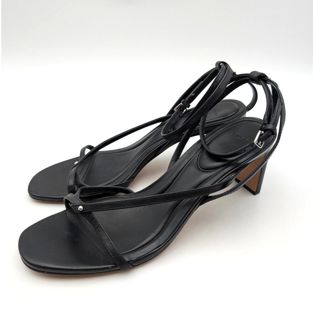 Vince Marilyn Ankle Strap Heel Sandal Open Toe Women's Black Size US10M EU41